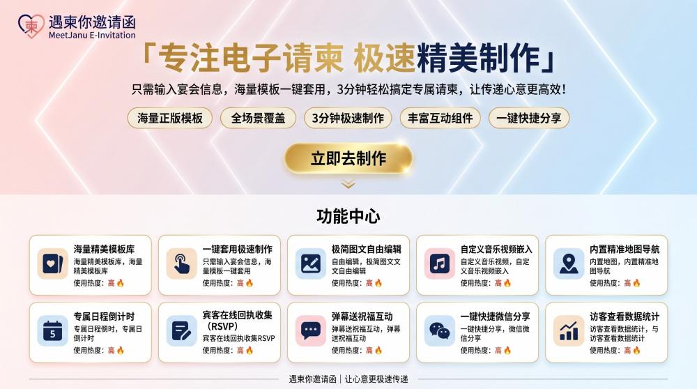 免费电子喜帖天花板！全场景在线设计，小白也能5分钟出片✨